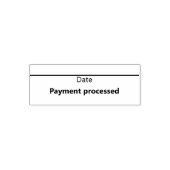 Payment Processed with Line for Date Permastempel (Design)