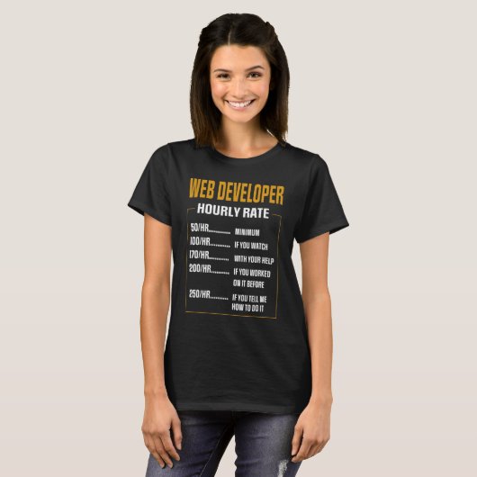 Payment Web Developer Sprichwort Web Developer T-Shirt (Vorne ganz)