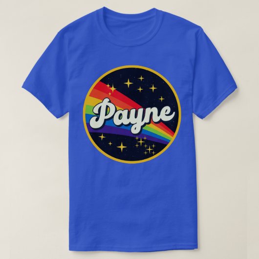 Payne Rainbow in Space Vintag Style T-Shirt (Design vorne)