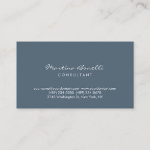Payne's Grey Farbe Minimalistische Schrift Geschäf Visitenkarte