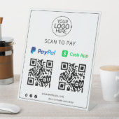 PayPal Cash App kontaktlose Mobile Payment Sockelschild (In Situ)
