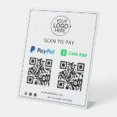 PayPal Cash App kontaktlose Mobile Payment Sockelschild (Vorderseite)