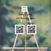 Paypal Cashapp Scan zur Zahlung von QR Name hinzuf Acrylschild (Neutral)