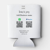 Paypal Cashapp Scan zur Zahlung von QR Name hinzuf Dosenkühler (Rückseite)