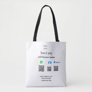 Paypal Cashapp Venmo-Scan zum Bezahlen QR-Geschäft Tasche