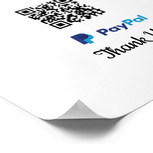 Paypal Mobile Payment | Zur Bezahlung scannen Poster (Ecke)