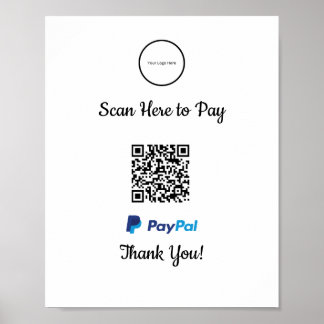 Paypal Mobile Payment | Zur Bezahlung scannen Poster