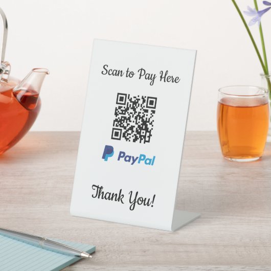 Paypal Mobile Payment | Zur Bezahlung scannen Sockelschild (In SItu)