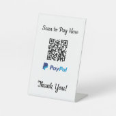 Paypal Mobile Payment | Zur Bezahlung scannen Sockelschild (Vorderseite)