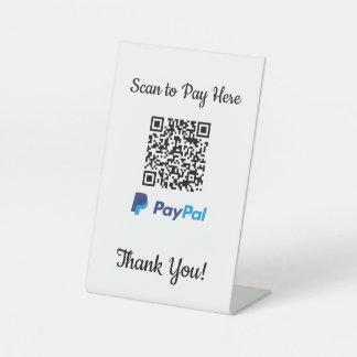 Paypal Mobile Payment | Zur Bezahlung scannen Sockelschild