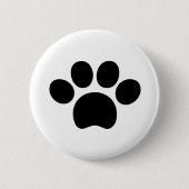 Paypal Print Cat Hund niedlich schwarz-weiß Button (Vorderseite)