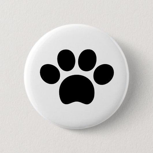 Paypal Print Cat Hund niedlich schwarz-weiß Button (Vorderseite)