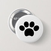 Paypal Print Cat Hund niedlich schwarz-weiß Button (Vorne & Hinten)