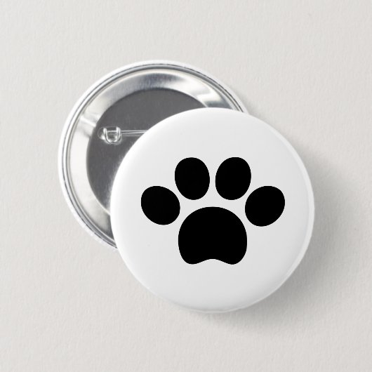 Paypal Print Cat Hund niedlich schwarz-weiß Button (Vorne & Hinten)