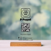 PayPal QR-Code | Benutzerdefiniertes Scan-to-Pay-L Acrylschild (Neutral)