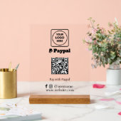 PayPal QR-Code | Benutzerdefiniertes Scan-to-Pay-L Acrylschild (Hochzeit)