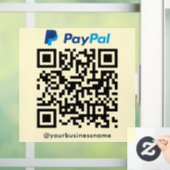 PayPal QR Code Payment Scan zu bezahlen Soft Groov Fensteraufkleber (Zuhause)
