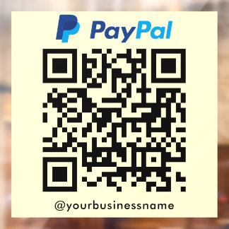 PayPal QR Code Payment Scan zu bezahlen Soft Groov Fensteraufkleber