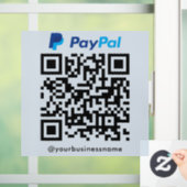 Paypal QR Code Payment Scan zu bezahlen Soft Navy Fensteraufkleber (Zuhause)