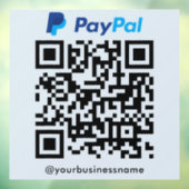 Paypal QR Code Payment Scan zu bezahlen Soft Navy Fensteraufkleber (Blatt 3)