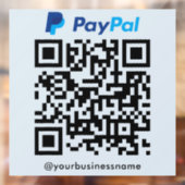 Paypal QR Code Payment Scan zu bezahlen Soft Navy Fensteraufkleber (Blatt 2)