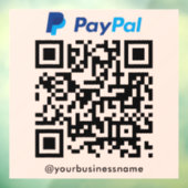 Paypal QR Code Payment Scan zu bezahlen Soft Peach Fensteraufkleber (Blatt 3)