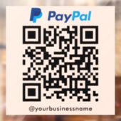 Paypal QR Code Payment Scan zu bezahlen Soft Peach Fensteraufkleber (Blatt 2)