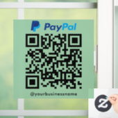 PayPal QR Code Payment Scan zu Pay-Mini-Grün Fensteraufkleber (Zuhause)