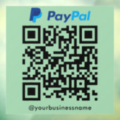 PayPal QR Code Payment Scan zu Pay-Mini-Grün Fensteraufkleber (Blatt 3)