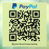 PayPal QR Code Payment Scan zur Bezahlung Limitgrü Fensteraufkleber (Blatt 3)