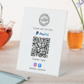 PAYPAL QR CODE SCAN ZUR BEZAHLUNG IHRES LOGO-GESCH SOCKELSCHILD (In Situ)
