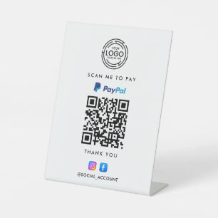 PAYPAL QR CODE SCAN ZUR BEZAHLUNG IHRES LOGO-GESCH SOCKELSCHILD