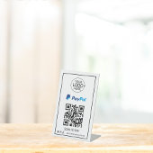 PayPal QR Code Zahlung Add Logo Social Media Sockelschild