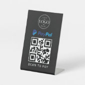 Paypal Scan to Pay Tischdisplay Sockelschild (Vorderseite)