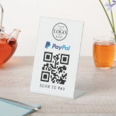Paypal Scan to Pay Tischdisplay Sockelschild (In SItu)