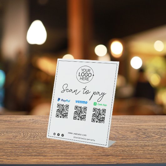 PayPal Venmo Cash App Mobile Payment Script Sockelschild