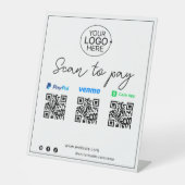 PayPal Venmo Cash App Mobile Payment Script Sockelschild (Vorderseite)