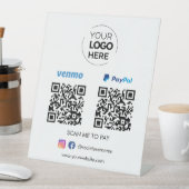 Paypal Venmo QR Code Zahlung | Zur Bezahlung scann Sockelschild (In Situ)