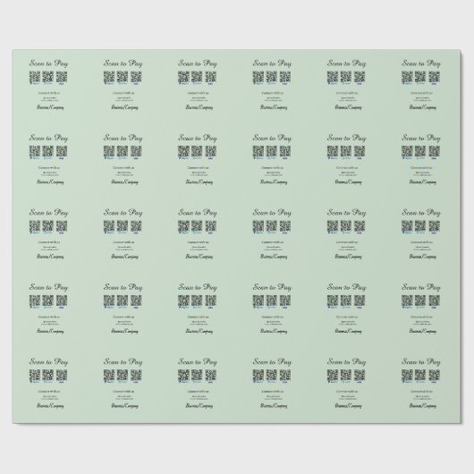 paypal venmo visa card scan to pay QR social media Geschenkpapier (Flach)