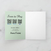 paypal venmo visa card scan to pay QR social media Karte (Innenseite)