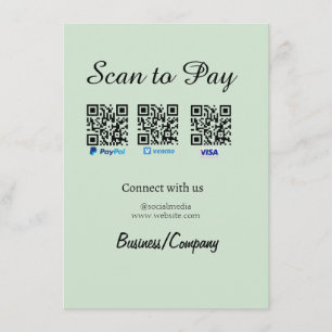 paypal venmo visa karten scan to pay QR social med