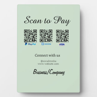 paypal venmo visa karten scan zum bezahlen QR soci Fotoplatte