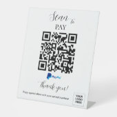 PayPal-Zahlung QR-Code Sockelschild (Vorderseite)