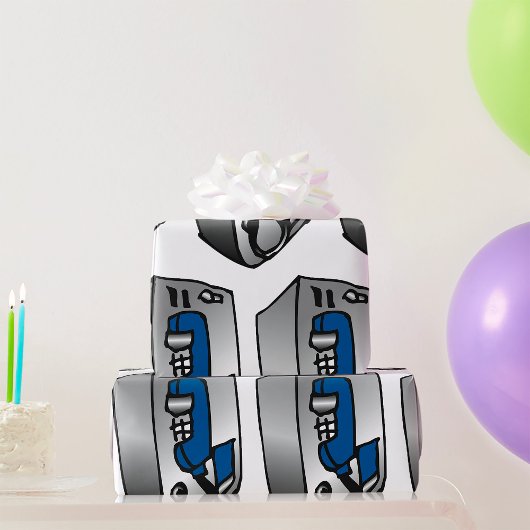 Payphone Blue Telefon Geschenkpapier