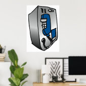 Payphone Blue Telefon Poster (Heimbüro)