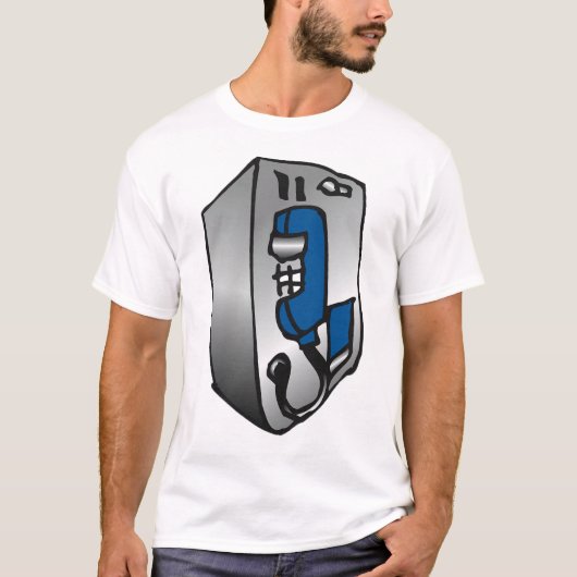 Payphone Blue Telefon T-Shirt (Vorderseite)