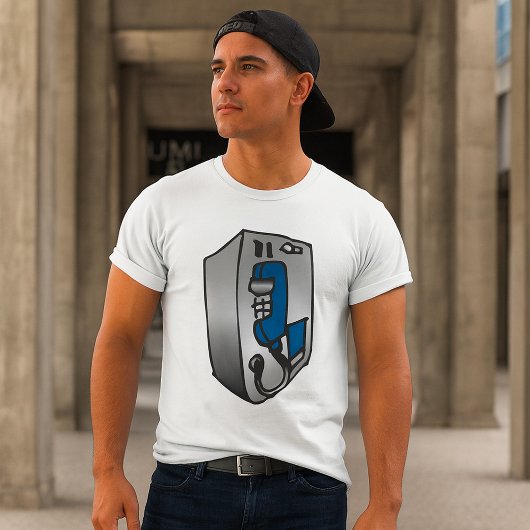 Payphone Blue Telefon T-Shirt