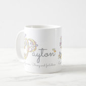 PayPton p Name bedeutet Monogramm-Tasse Kaffeetasse (Vorderseite Links)
