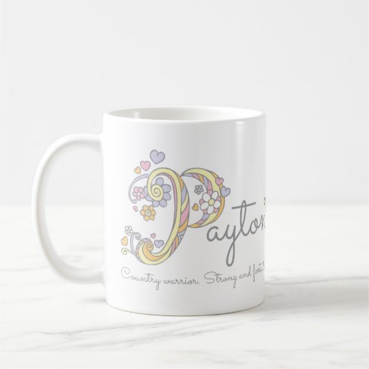 PayPton p Name bedeutet Monogramm-Tasse Kaffeetasse (Links)