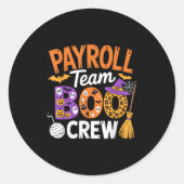 Payroll Team Boo Crew Halloween Matching Soky Outf Runder Aufkleber (Vorderseite)